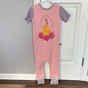 Rags Girls Disney Pink Belle Princess One-Piece Romper